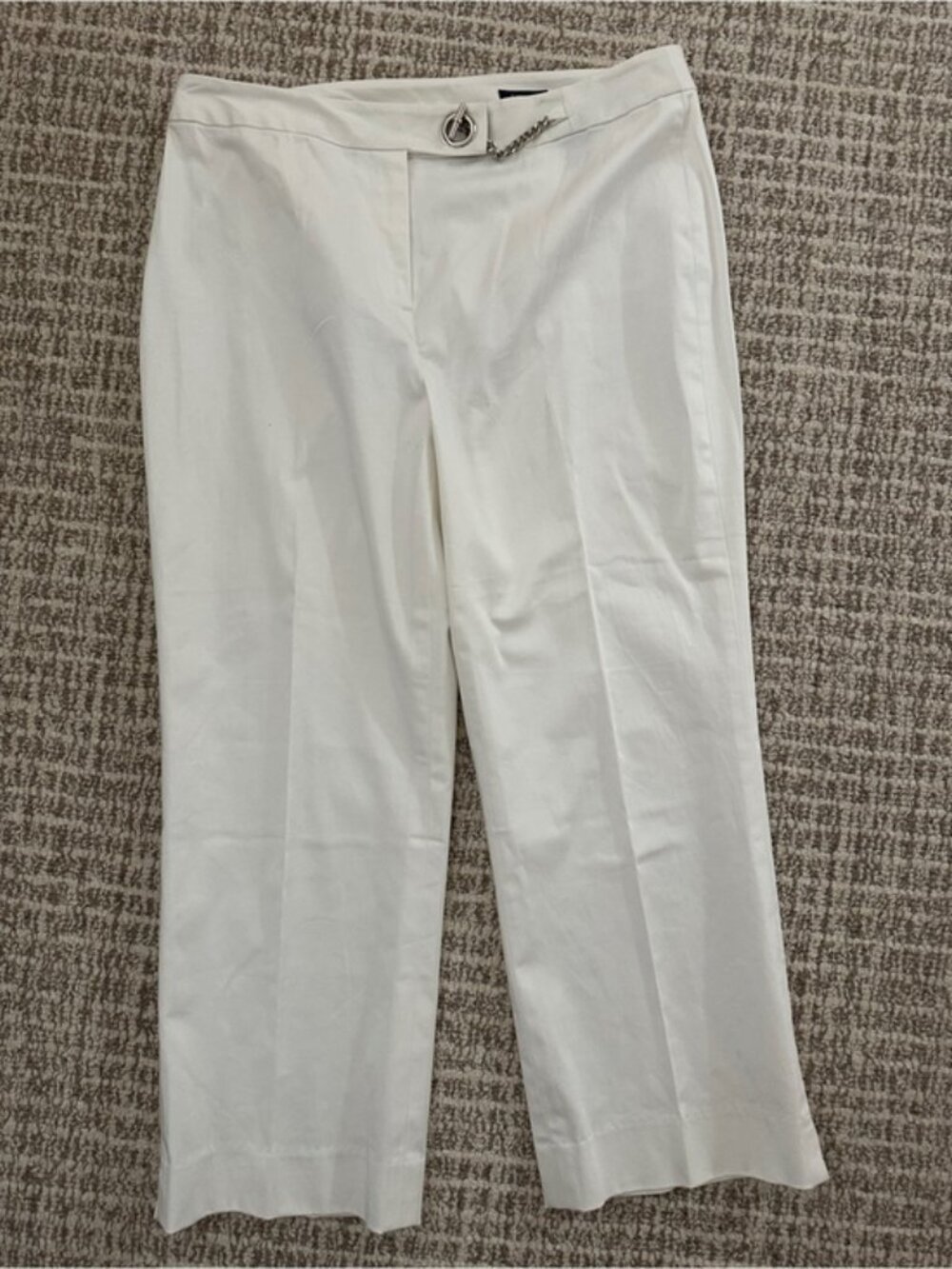 Jones Wear Studio White Dressy Cropped Women's Pants, Sz 10 Preowned, perfect co